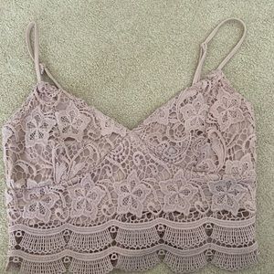 Kendall and Kylie embroidered bralette/crop top